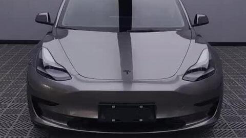 特斯拉Model3 毛豆3 汽车改色贴膜案例 3M2080 电光金属黑 哑光黑 磨砂黑 上海群马汽车改装